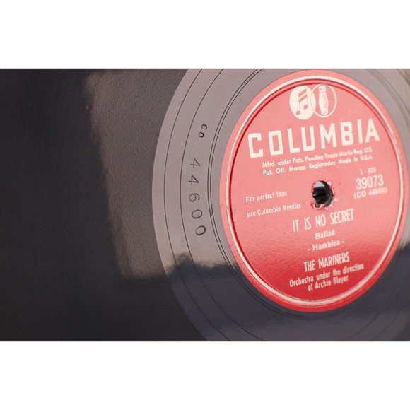 The Mariners, How Near To My Heart / It's No Secret 1950 10" 78rpm Record 39073 - Picture 13 of 16